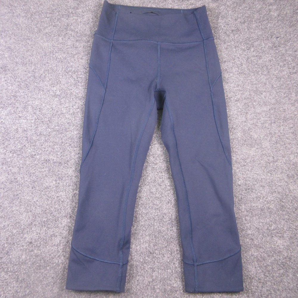 Lululemon Leggings Womens 4 Blue High Rise Capri Crop Yoga Athletic Pants